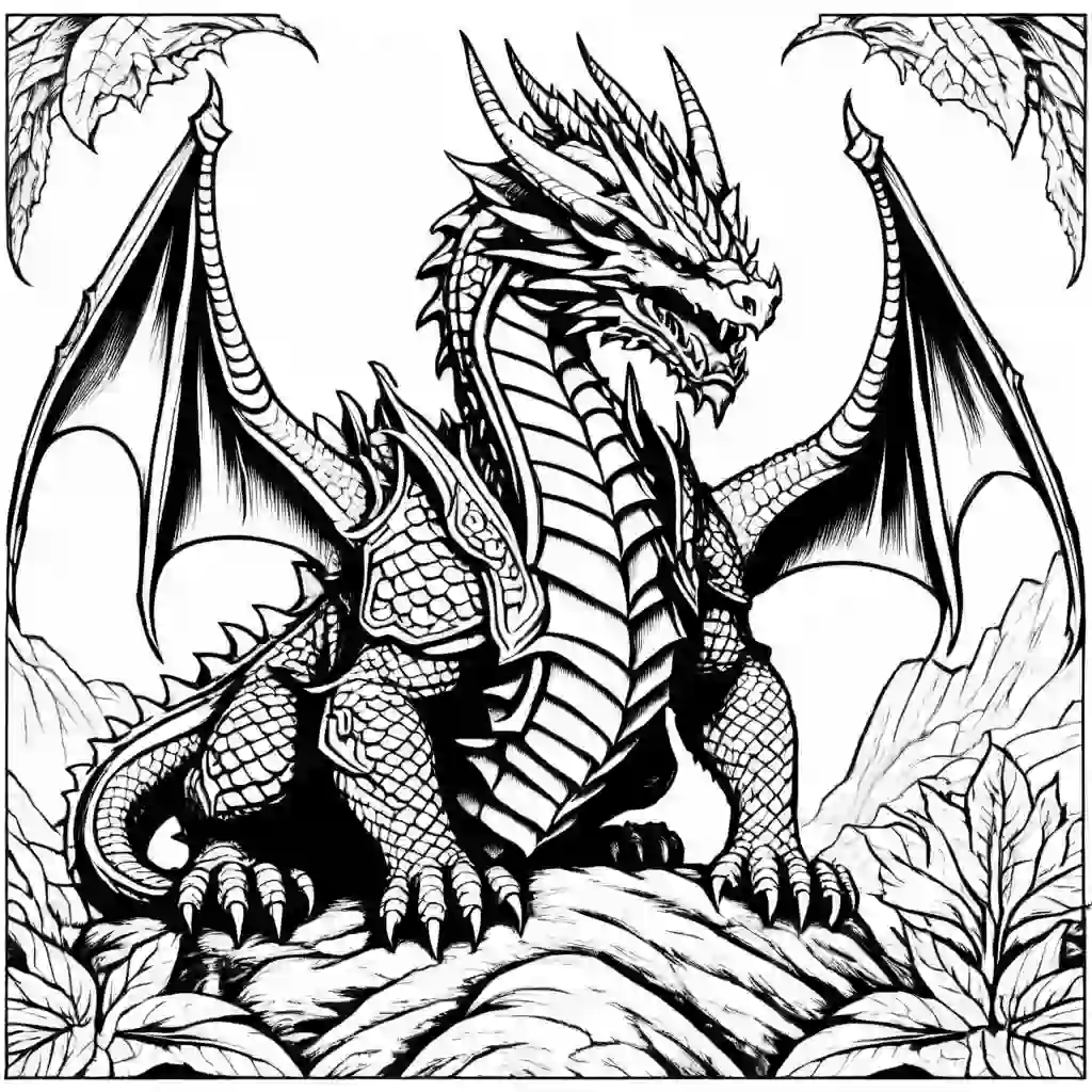 Armored Dragon coloring pages